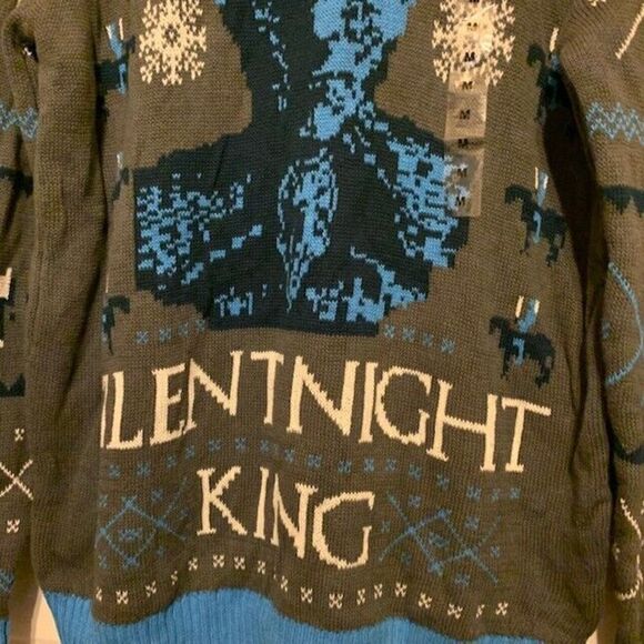 GAME OF THRONES SILENT NIGHT KING SIZE MEDIUM SWEATER NWT - Picture 2 of 5